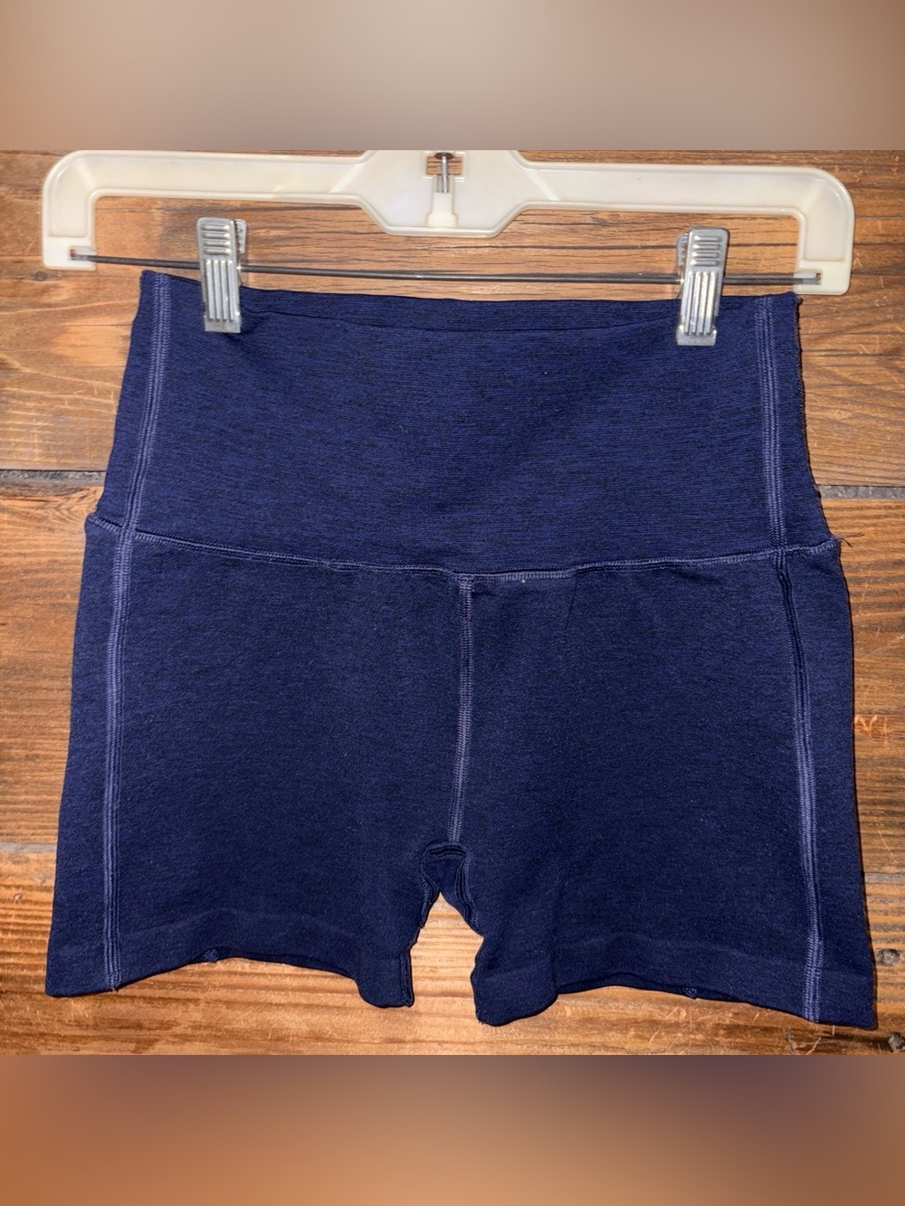 Alphalete High-Waist Navy Women’s Stretch Bike Shorts